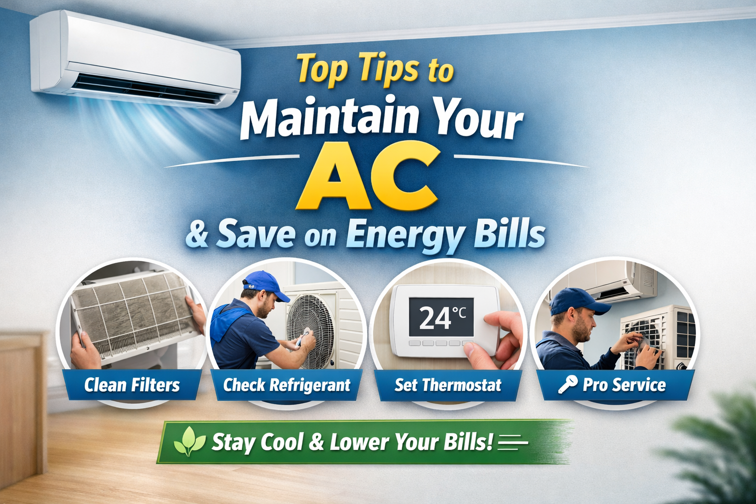 Top Tips to Maintain Your AC and Save on Energy Bills