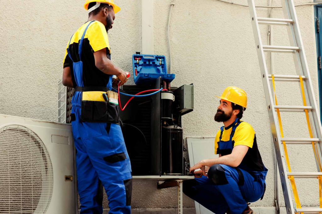 HVAC-technicians-repairing-an-outdoor-air-conditioning-unit.png